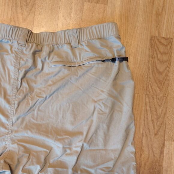 LL Bean Nylon Pants Mens XXL Tall Tan Convertible Outdoor Hiking Elastic - Picture 7 of 8